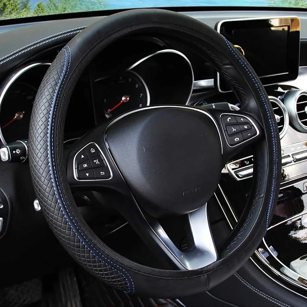 37-39cm Car Steering Wheel Cov - Car Steering Wheel Cover Anti Slip Breathable recension och pris