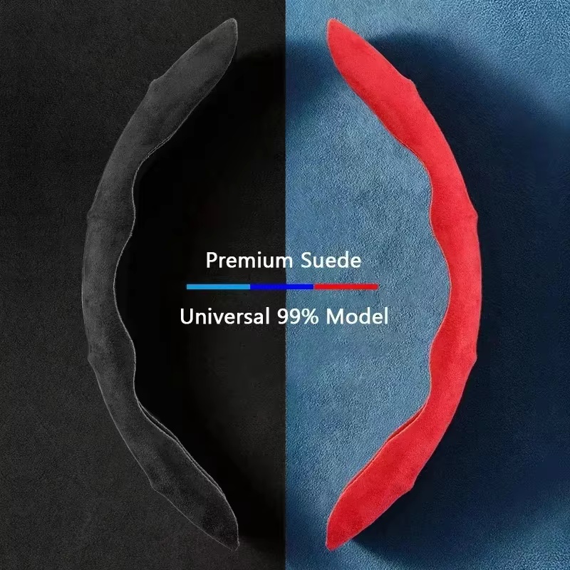 Suede Leather Steering Wheel C - Car Steering Wheel Cover Anti Slip Breathable recension och pris