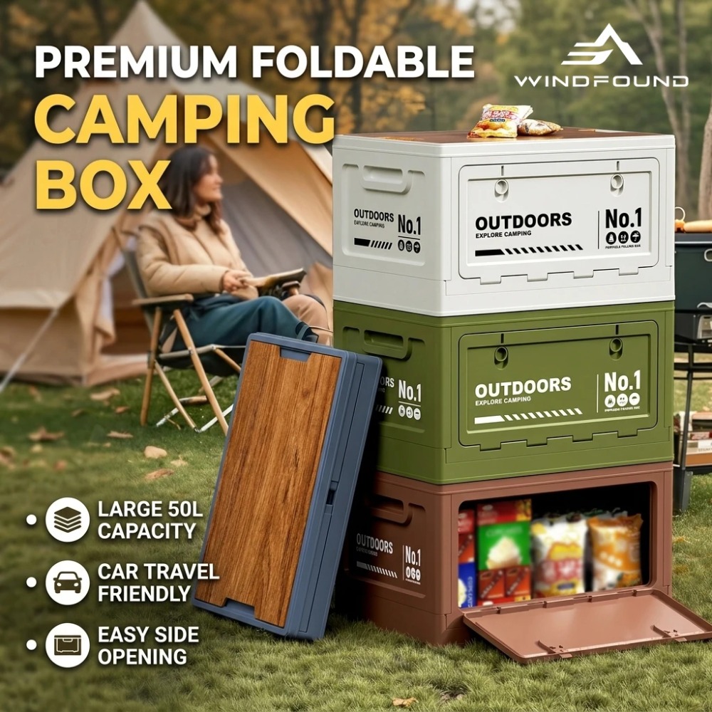 Camping Folding Storage Box wi - Car Trunk Organizer Foldable Storage Box recension och pris