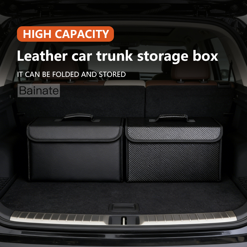 Car Leather Trunk Organizer Fo - Car Trunk Organizer Foldable Storage Box recension och pris