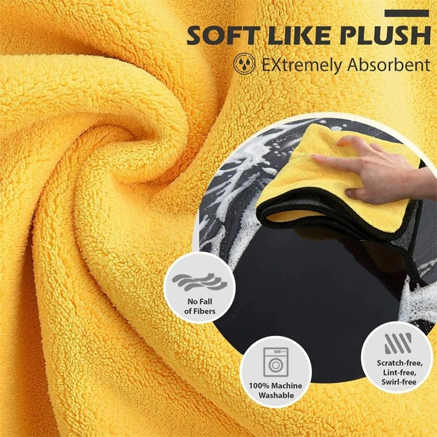 1/5/10Pcs Microfiber Car Wash  - Microfiber Car Drying Towel Super Absorbent recension och pris